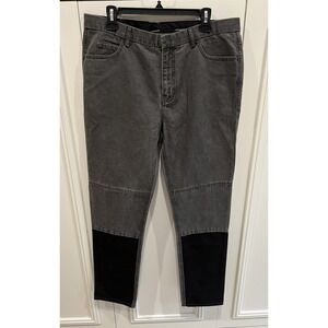 Alexander Wang Men's Gray‎ & Black Patch Pants Jeans Size 50 US XL Designer Moto